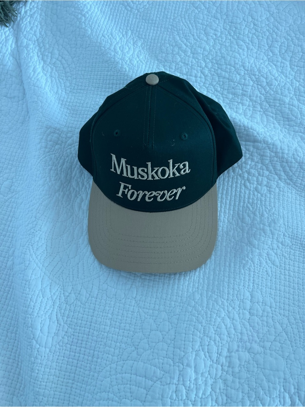 Muskoka Forever Two-Tone Baseball Cap - Black & Tan